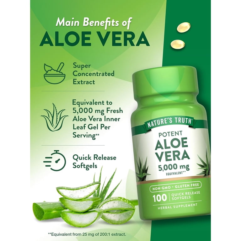 Nature's Truth Aloe Vera | 100 Softgels