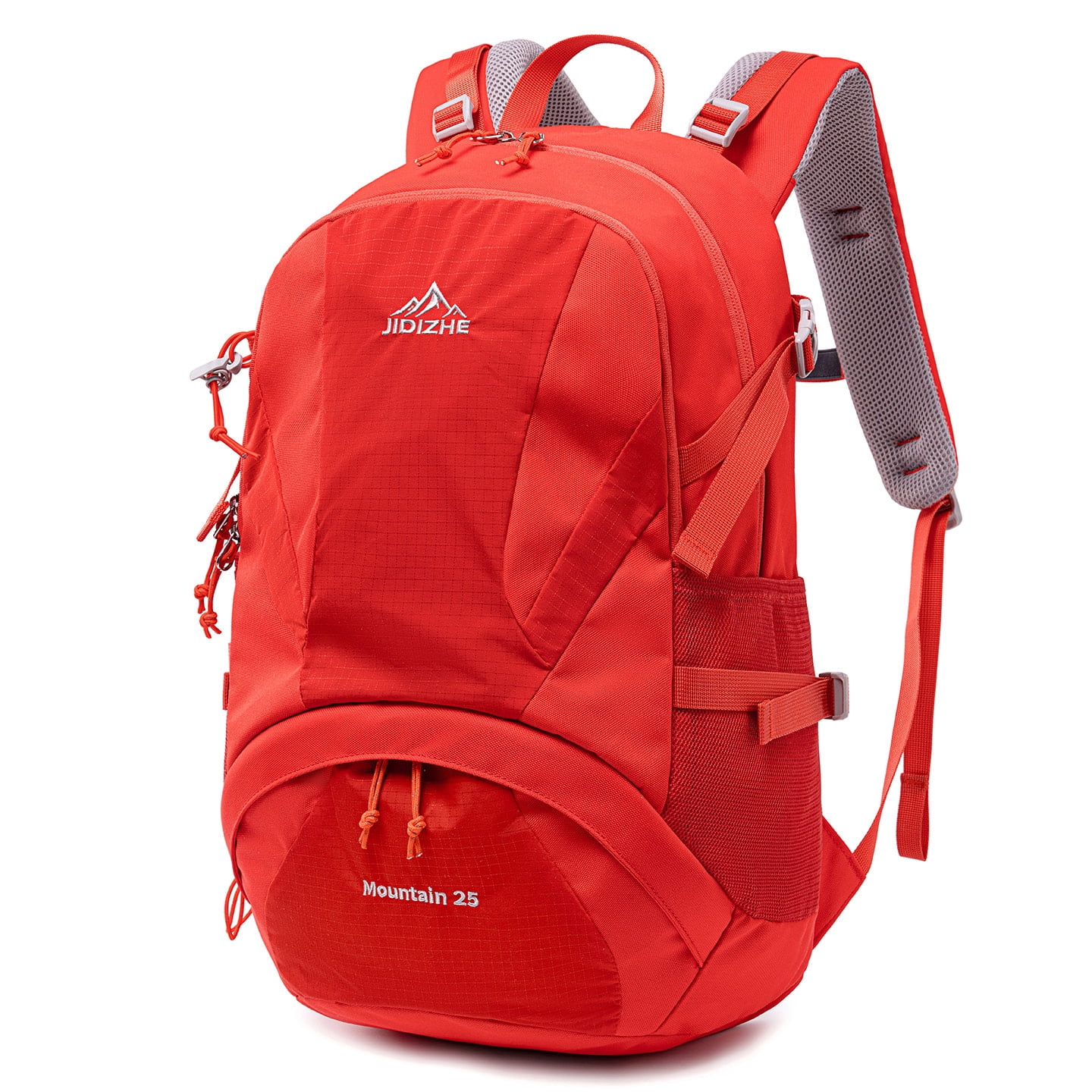 JIDIZHE 25L Polar Explorer Hiking Backpack, Lightweight Water-Resistant Outdoor Travel Backpack for Men & Women, Red
