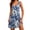 Blue, variant on Summer Dresses for Women Tropical Print V Neck Casual Mini Hawaiian Dresses Sleeveless Beach Vacation Sundress with Pockets Navy L