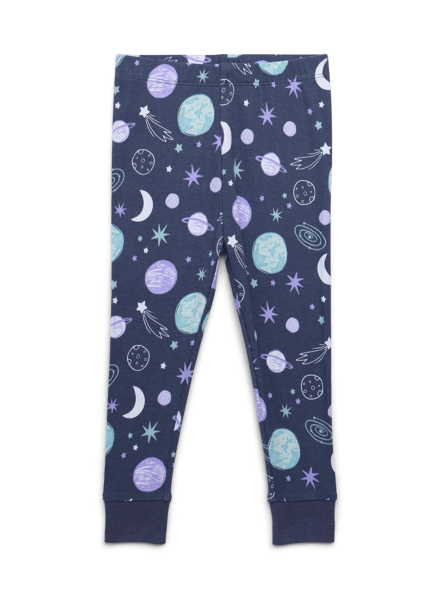 Wonder Nation Toddler Short and Long Sleeve Cotton Tight Fit Pajama Set, 4-Piece, Sizes 12M-5T