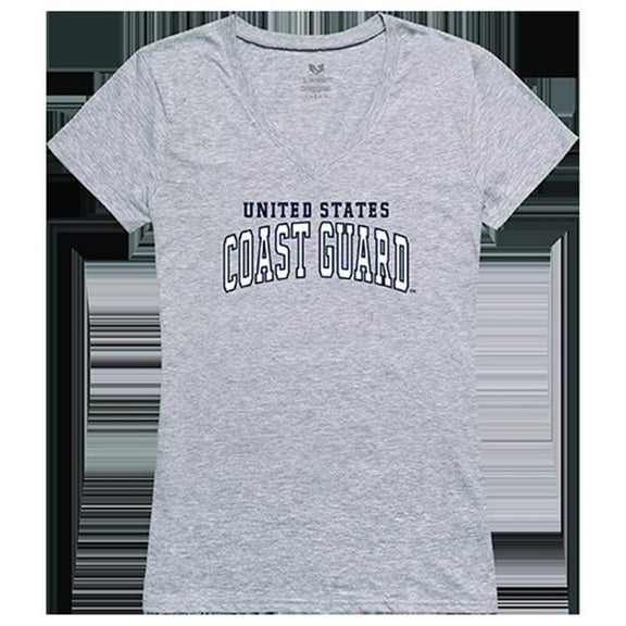 Coast Guard 1 Graphic V-Neck T-Shirt, Heather Gray - 2XL