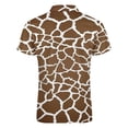 thumbnail image 5 of Giraffe Print Men Zipper T-shirt Summer Casual Short Sleeve T-shirt Top, 5 of 7
