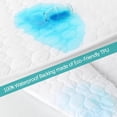thumbnail image 3 of Crib Mattress Protector Sheets Waterproof 2 Pack, Quilted Crib Mattress Pad Cover Fitted Fits for Toddler Bed Mattress, White, 52” x 28”, 3 of 7