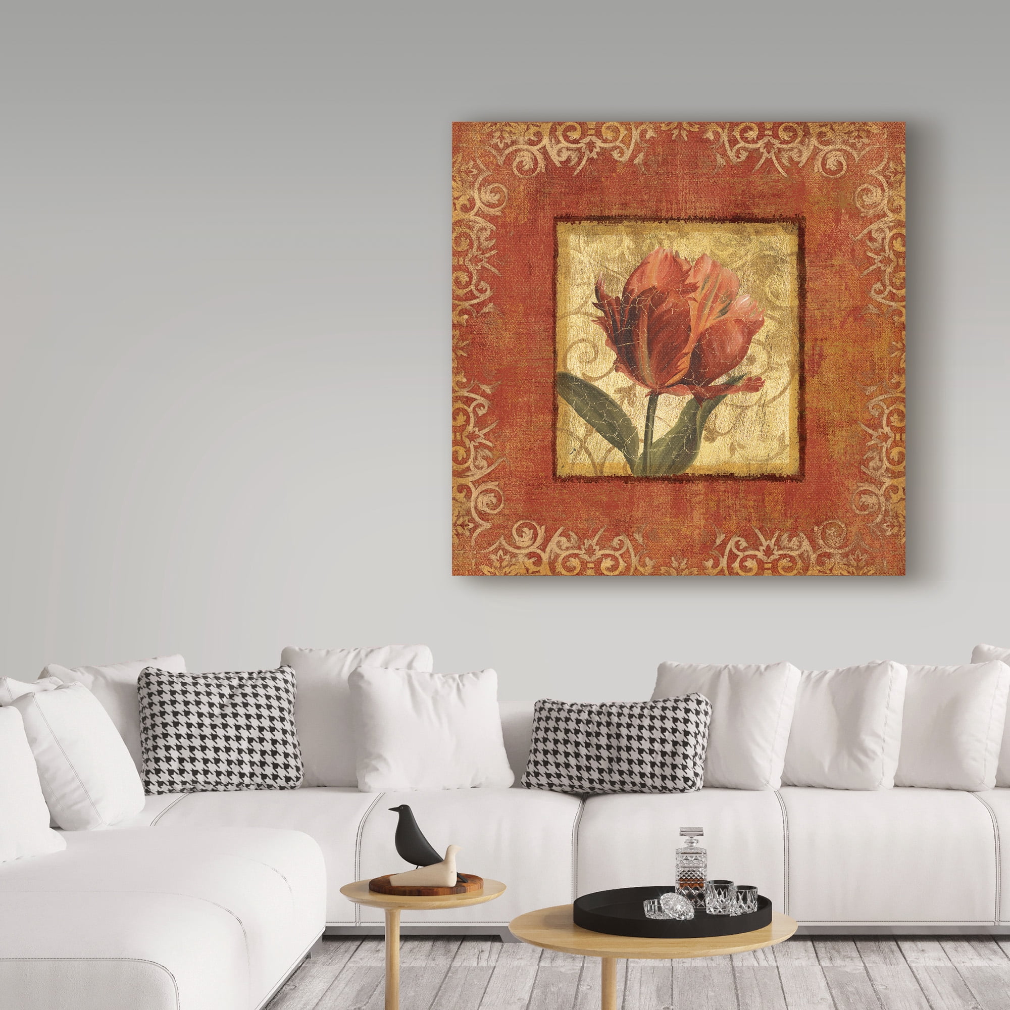 Trademark Fine Art 'Red and Gold Flower I' Canvas Art by Lisa Audit