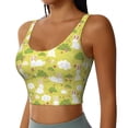 thumbnail image 2 of Fotbe Easter Bunny Pattern Womens' Sports Bra Longline Wirefree Padded with Medium Support Sports Moisture-Wicking Workou Vest,Tank Top-XX-Large, 2 of 7