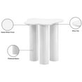 thumbnail image 6 of Meridian Furniture Romaine Contemporary Metal End Table in White, 6 of 7