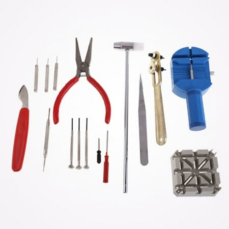 Collision Repair Tools Intbuying 16pcs Watch Repair Tool Kit Band Pin Strap Link Remover Back Opener Remover #241058 ()