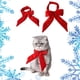 thumbnail image 3 of Mascota Perro Gato Gran Pajarita Ajustable Bowtie Collar De Navidad De Accesorio Rojo m, 3 of 9