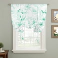 thumbnail image 2 of Green Flower Balloon Curtains 63 Inch Length for Living Room/Bedroom, Watercolor Floral Botanical Line Drawing Print Rod Pocket Privacy Door Curtains Decorative Tie Up Shade for Window 52"x63", 2 of 8