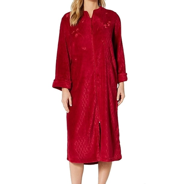 Miss Elaine Sleepwear & Robes - Womens Robe Large Full Zip Floral ...