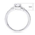 thumbnail image 4 of BERRICLE Sterling Silver Vintage Inspired Art Deco Cubic Zirconia CZ Fashion Ring for Women, Rhodium Plated Size 9, 4 of 8
