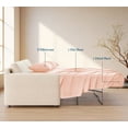 thumbnail image 3 of SKS Linen Sleeper Sofa Sheet Set - Pure Egyptian Cotton 600 Thread Count - (Short Queen , Peach) - Sateen Weave 6"in Deep Pocket, 3 of 4