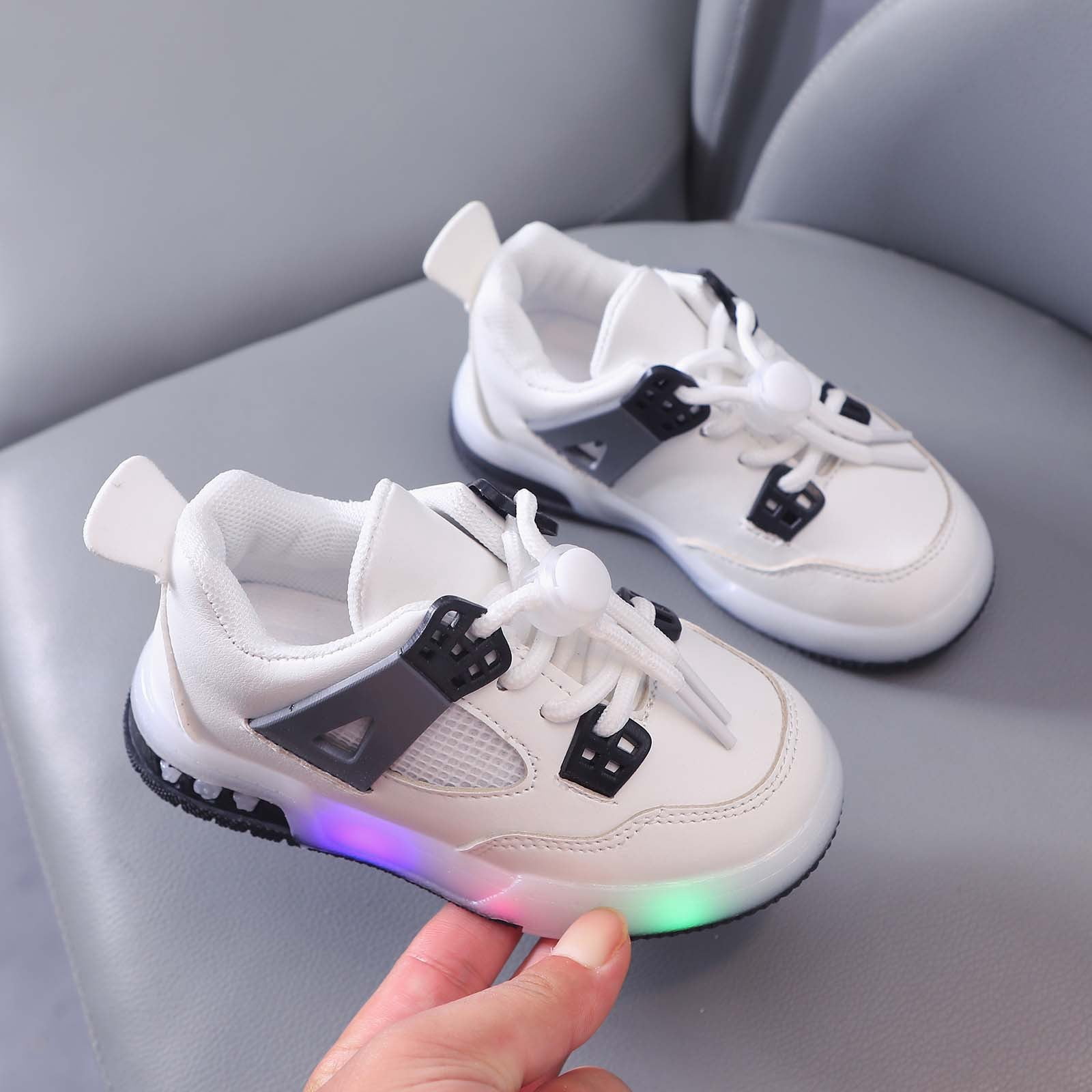 Baby Girl Shoes Led Light Up Shoes Walking Shoes Casual Shoes Kids Sneakers,Size 3 Years-3.5 Years