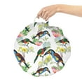 thumbnail image 2 of Exotic Round Floor Cushion with Handle, Watercolor Style Tropical Branches Design with Toucan Birds on a Plain Background, Pillow for Living Room & Dorms, 18" Round, Multicolor, by Ambesonne, 2 of 4