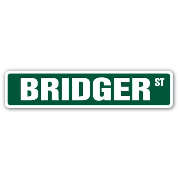 BRIDGER Street Sign Childrens Name Room Sign | Indoor/Outdoor |  30" Wide