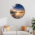 thumbnail image 1 of facefd Tempered Glass Quartz Silent Wall Clock Bedroom Decoration Sunset, 1 of 7