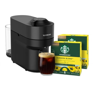 Nespresso Bundle, Vertuo Line POP Machine and Starbucks Sunsera Coffee Capsules, 16 Count