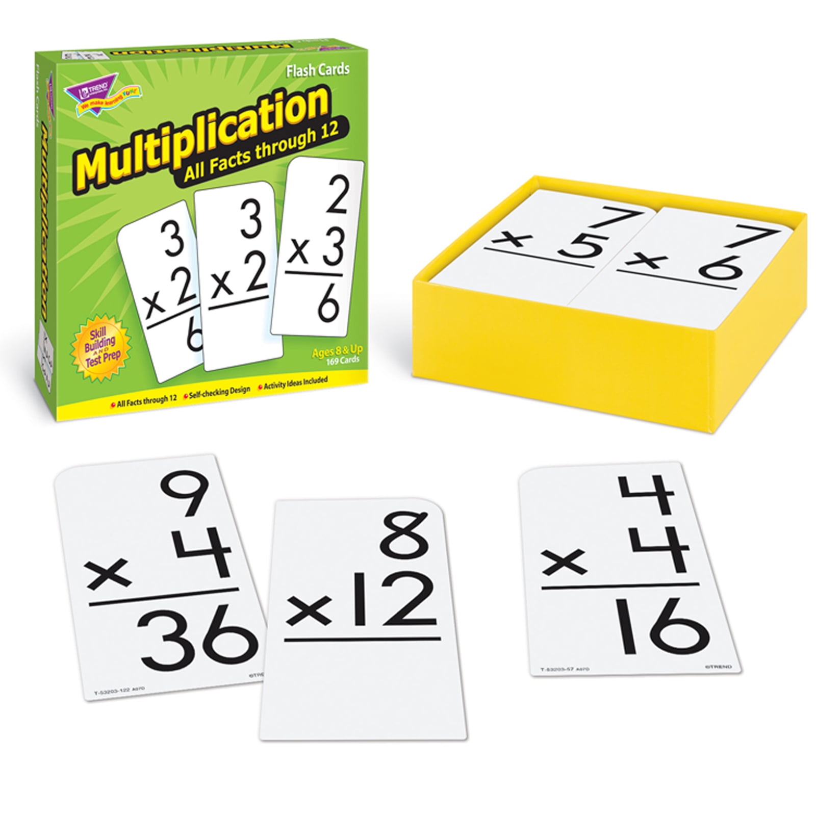 Trend Flash Cards Multiplication All Facts Through 12, Set of 169 -  Walmart.com
