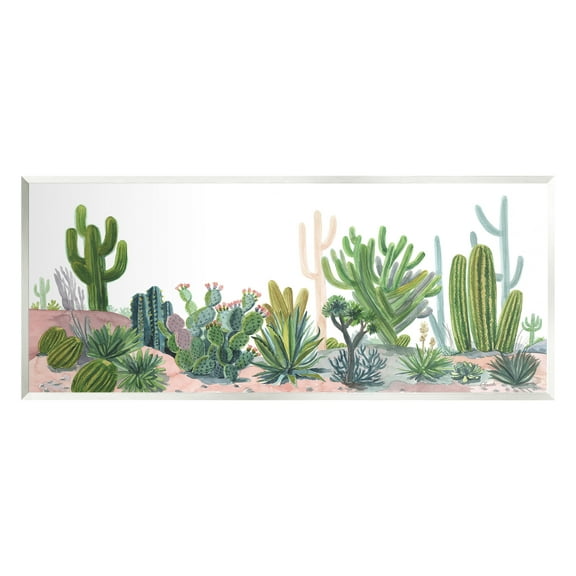 Stupell Varied Desert Vegetation Cacti Botanical & Floral Painting Wall Plaque Unframed Art Print Wall Art