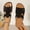 Black, variant on Gspmoly Slides Women Sandals, Women's Fashion Casual Summer New Hollow Strap Fish Mouth Wedge Slippers Shower Slides White 39