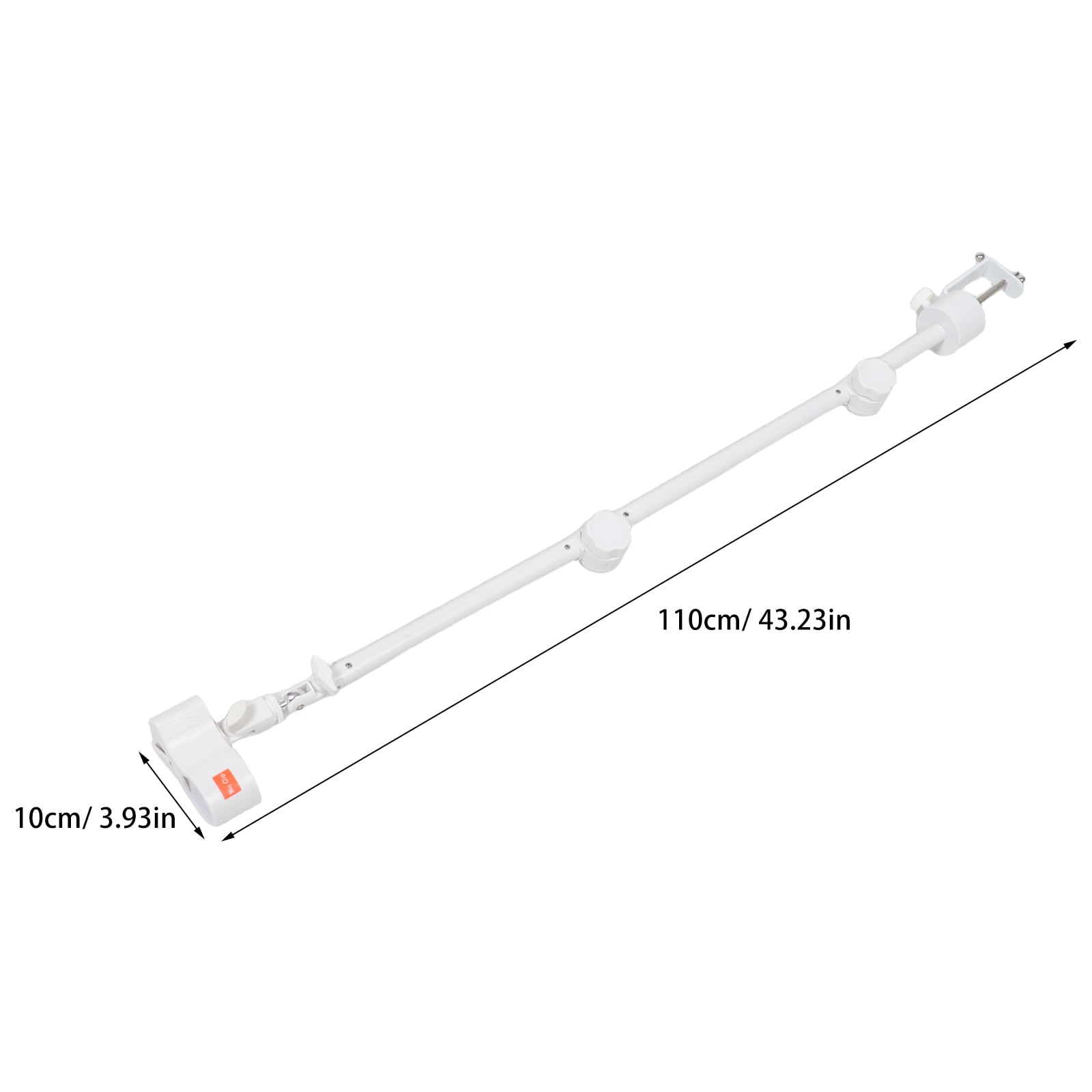 DEEPCRAFF Desktop Mounted Boom Arm Microphone Stand in White with Clamp for Home Recording