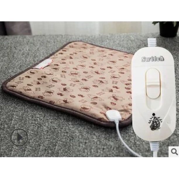 Alfombrilla de calefacción eléctrica para mascotas, accesorios para mascotas, manta impermeable, almohadilla calefactora ajustable para invierno, alfombra calentadora, asiento de felpa para mascotas Q