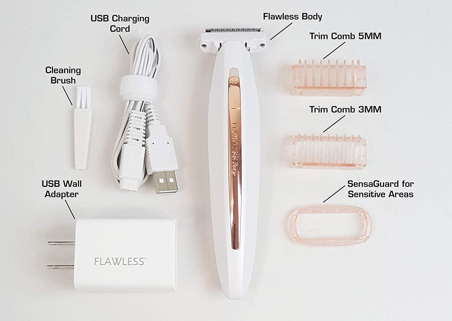 Shaver For Women Usb Charging Cable For Finishing Touch Flawless Body Rechargeab 
