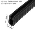 thumbnail image 2 of Unique Bargains Edge Trim U Seal Black PVC Plastic U Channel Edge Protector Fits 1/32'' - 3/32'' Edge 5 Feet Long, 2 of 3