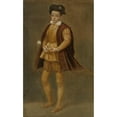 thumbnail image 2 of School of Cremona 16x24 Black Ornate Framed Double Matted Museum Art Print Titled: Full Length Portrait of a Boy (Late 16th Century), 2 of 5