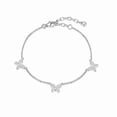 thumbnail image 1 of Diamondlite Cubic Zirconia Butterfly Anklet - Silver, 1 of 1