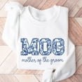 thumbnail image 2 of Mother of the Groom Sweatshirt – Floral Toile De Jouy MOG Sweater, Bridal Party Getting Ready Outfit, Wedding Day Gift from Son or Daughter, 2 of 7