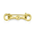 thumbnail image 2 of Bling Jewelry Womens Equestrian Gift Double Bit Horse Snaffle Brooche Pin 14K Gold Plated Silver, 2 of 5