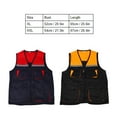 thumbnail image 3 of ZHaobin Reflective Working Vest with 4 Pockets Color Block Zipper Front High Visibility Safety Vest with Reflective Strips (Red,XL), 3 of 7