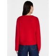thumbnail image 4 of Scenario Women's and Women's Plus Cozy Crewneck Sweater with Long Sleeves, Sizes XS-4X, 4 of 6