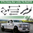 thumbnail image 2 of 8pcs Front Suspension Kit Inner Outer Tie Rod End Front Rear Sway Bar Link for Ford Fusion for Ford Edge, 2 of 6