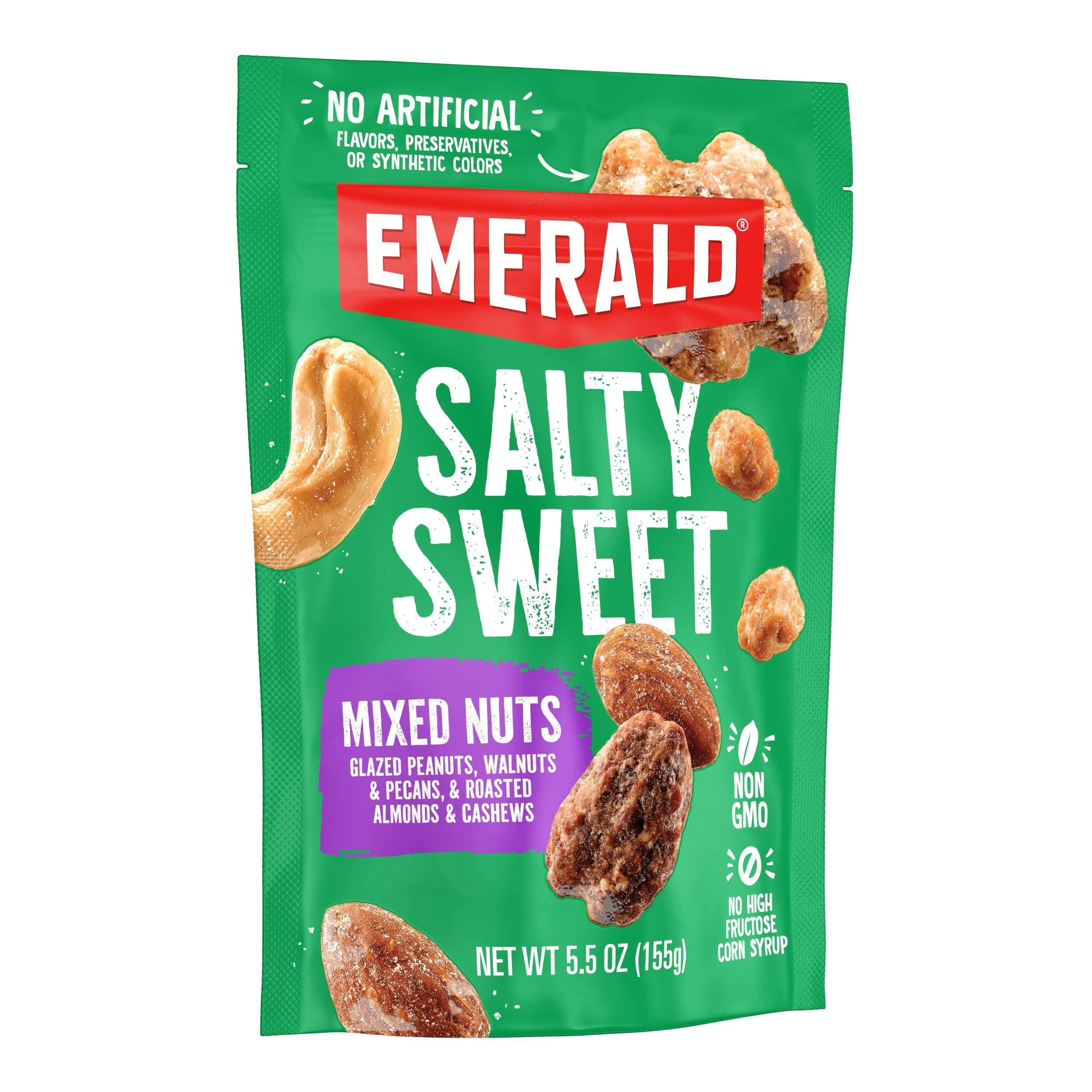 Emerald The Original Salty Sweet Mixed Nuts No Artificial Flavor 5.5oz (12 Pack)