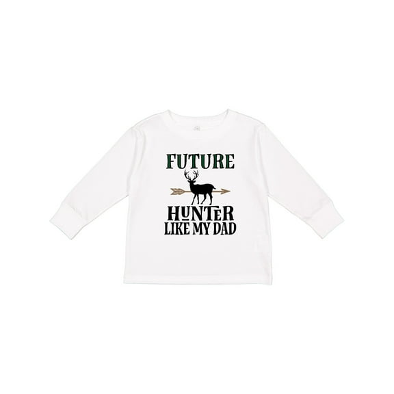 Inktastic Hunting Future Hunter Like Dad Boys or Girls Long Sleeve Toddler T-Shirt