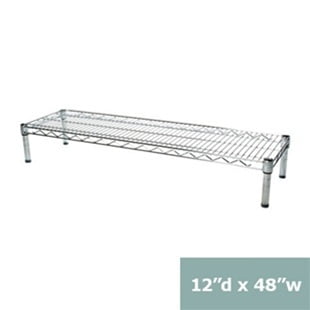 

Chrome Wire Shelving with 1 Shelf - 12 d x 48 w x 6 h (SC124806-1)