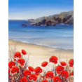 thumbnail image 2 of Mayes, Hilary 12x14 White Modern Wood Framed Museum Art Print Titled - Poppies by the Sea, 2 of 4