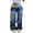 Blue, variant on Michellecmm Women Baggy Jeans High Waist Loose Wide Straight Leg Distressed Vintage Cargo Denim Pants Streetwear