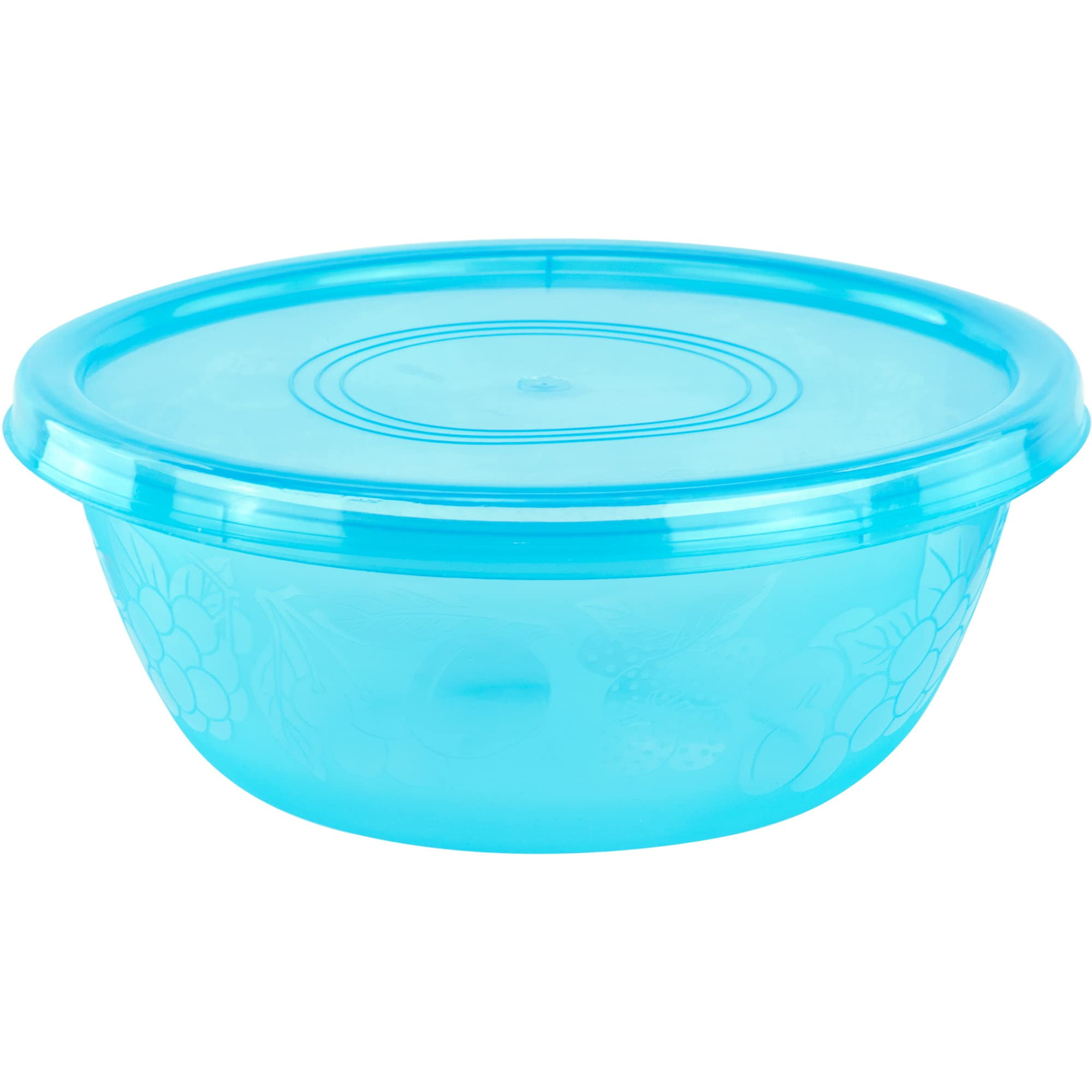 DecorRack Serving Bowl with Lid, Extra Large Bowl for Salad, Snacks, Dough  Kneading, Durable Plastic Mixing Bowl with Tight Lid, Vibrant Party Decor,  Random Colors (1 Container) : : Home