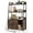 Brown, variant on Costway Cat Litter Box Enclosure with Storage Shelves with Scratching Pad, Charging Station