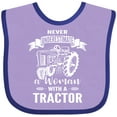 thumbnail image 3 of Inktastic Tractor Woman Girls Baby Bib, 3 of 4