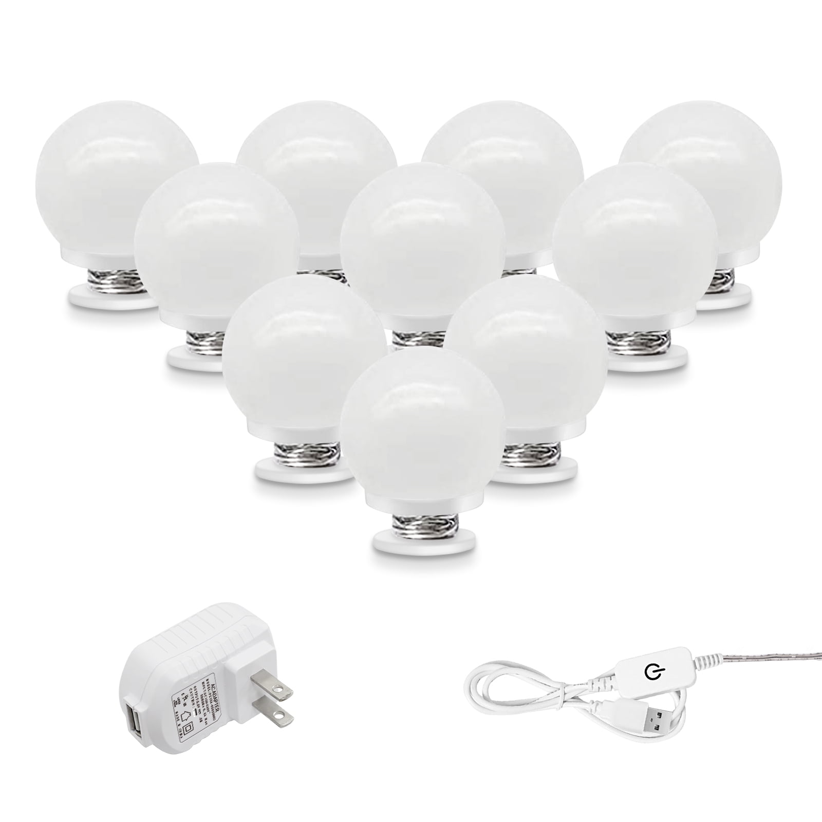 Hollywood Style LED Vanity Mirror Lights Kit with 10 Dimmable Light ...