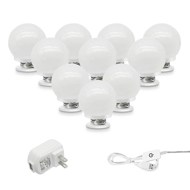 Hollywood Style LED Vanity Mirror Lights Kit with 10 Dimmable Light