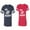 Men Navy / Women Red, variant on Mr.Mrs. Never Always Right Matching Couple Cotton Jerseys (Men Navy / Women Black) (Men S / Women S)