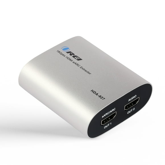 OREI eARC 4K 60Hz Audio Extractor Converter 18G HDMI 2.0 ARC Support - HDCP 2.2 - Dolby Digital/DTS Passthrough CEC, HDR, Dolby Vision HDR10 Support (HDA-927)