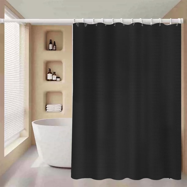Double Sided Plain Color Polka Dots Waffles Weave Shower Curtain Waterproof And Mildews Proof Bathroom Covering No Drilling Bathroom Curtain For The