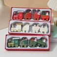 thumbnail image 5 of Farfi Christmas Train Decoration Wooden Festive Mini Train Ornament Xmas Train Centerpiece for Mantel Dining Table Happy New Year Gift(Red), 5 of 13