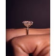 thumbnail image 5 of Cora Jewellery 1.5CT Delicate Oval Moissanite Hidden Halo Engagement Ring For Women, 14K White Gold, 5 of 7
